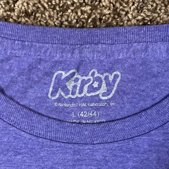 Kirby Men's Purple Nintendo Video Game Graphic Anime SS T Shirt Size L - Picture 4 of 7